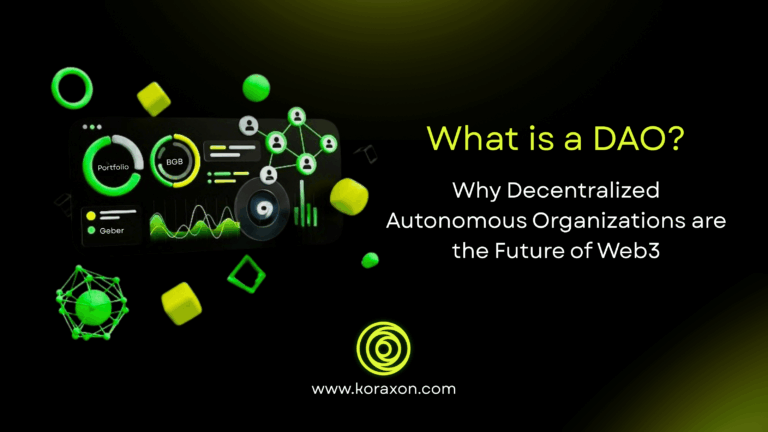 Koraxon DAO platform empowering decentralized governance, early-stage startup investment, and community participation in Web3.